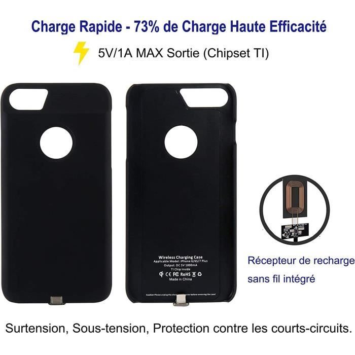 Récepteur de Charge sans Fil Coque pour iPhone 7 6 6S [Connecteur
