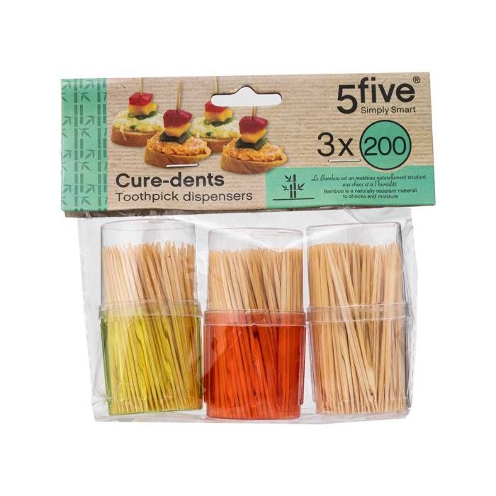 2 Boîtes De 500 Cure-Dents En Bambou - Écologiques Et Résistants - Format Pratique