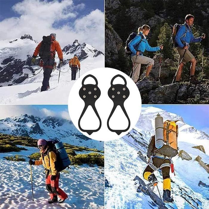 Crampons à glace pour chaussures et bottes, crampons antidérapants pour la  neige et la glace, crampons antidérapants pour la marche - Cdiscount Sport