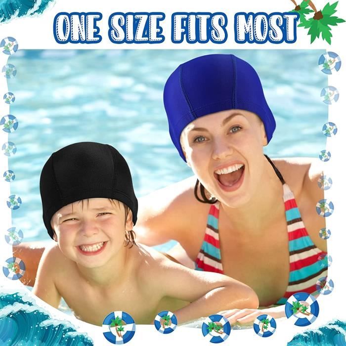 Adulte enfant bonnet de piscine en silicone élastique imperméable