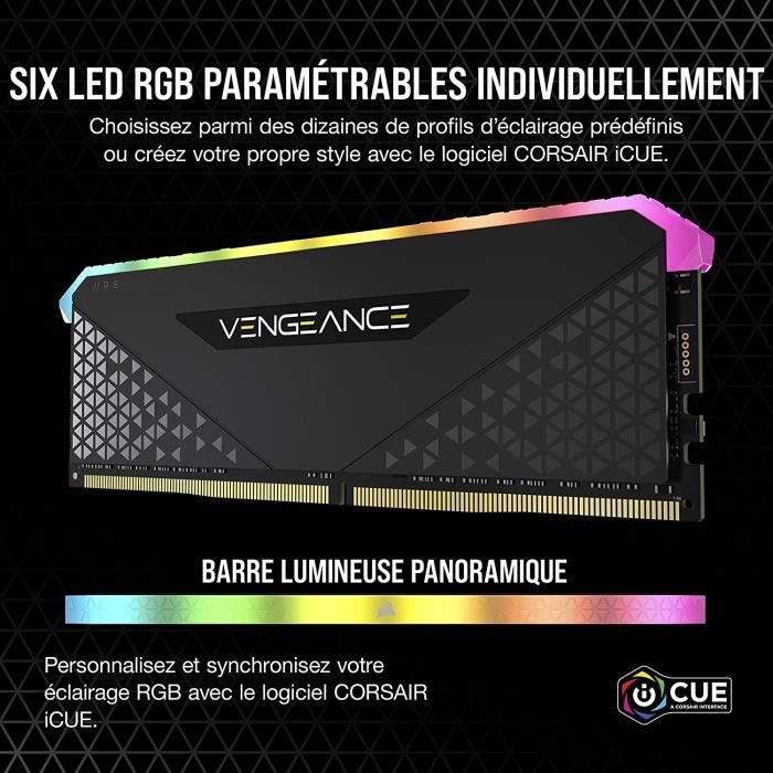 CORSAIR-Mémoire de bureau Vengeance RGB PRO DDR4, RAM 8 Go, 16 Go