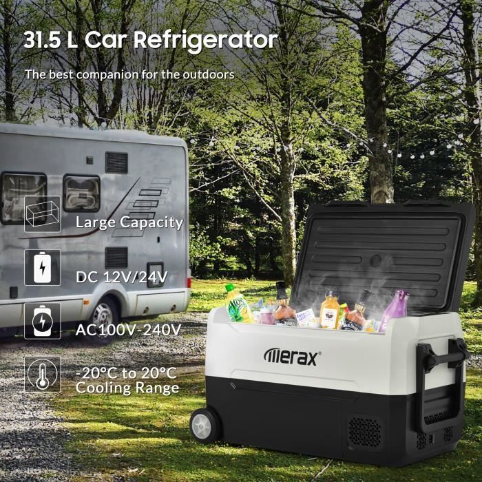 40l Réfrigérateur de voiture 12v Congélateur portable W / Lumière