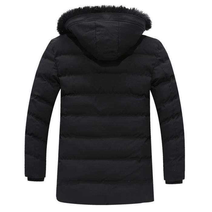 Doudoune noir fourrure noir homme deals