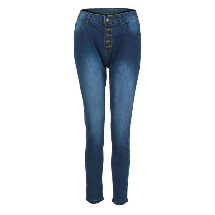 Jeans Jean Skinny Taille Haute Pour Femme Pantalon Slim