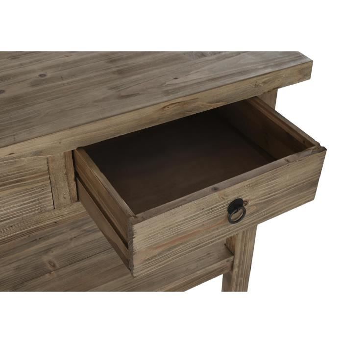 Table Console Avec Station De Charge GOKHOMX - 180x20x80,5 Cm, Bois MDF, Métal, Marron Vintage