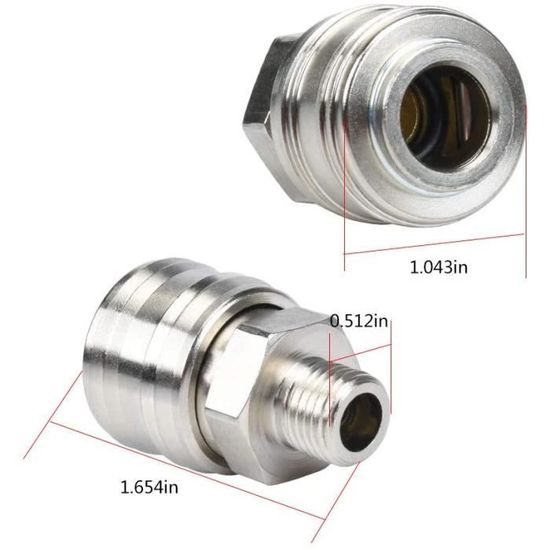 Euro Air raccord de flexible de Ligne Rapide Connecteur 1/4 de pouce BSP Mâle T 