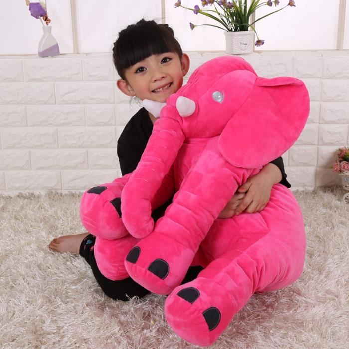 Peluche Éléphant avec Fraise - Jouet pour Enfants 25cm en Tissu Doux