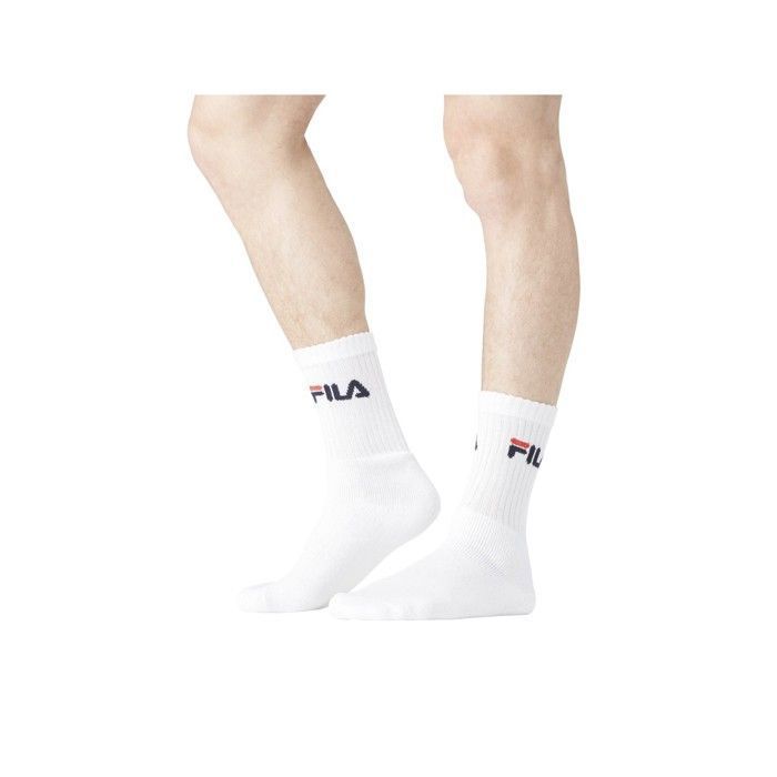 Chaussettes hautes homme FILA Lot de 6 Blanc Confort Sport Blanc Cdiscount Pret a Porter