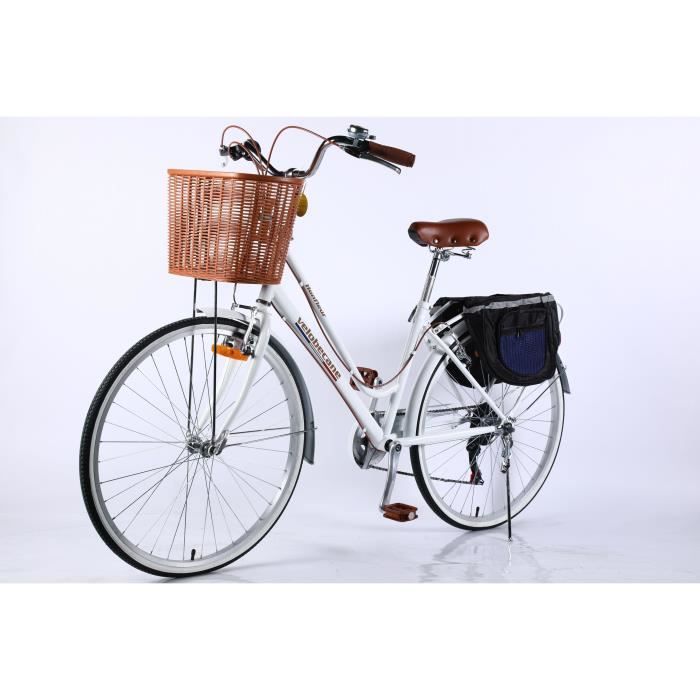 Velobecane Honfleur Velo de ville Blanc Cdiscount Sport