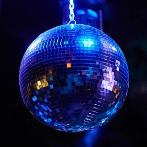 Boule à Facettes Party Pro 20cm Argent - Déco Disco Années 70-80