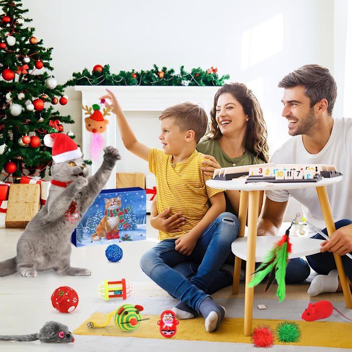 Calendrier De L’Avent 2025 – 24 Figurines Chats En Acrylique 2D – Décoration De Noël Pour Enfants – Cadeau Pour Fille, Garçon, Amie, Sœur - 4