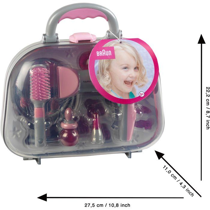 Uteruik – Sèche-cheveux Jouet Simulateur Pour Enfant, Mini Appareil électroménager, Jeu De Rôle éducatif, Cadeau Anniversaire, Bleu, 3 Ans+