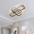Plafonnier LED Moderne - Lumière Luminaire Dimmable - en Forme de Carré pour Salon Chambre Cuisine Couloir avec Télécommande-0