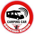 Alarme camping car logo 28 Détection alarme sonore autocollant adhésif sticker - Taille : 8 cm-0