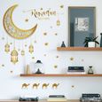 Stickers muraux décoratifs salon chambre stickers muraux Lampe étoile clair de lune Toile de fond anglaise-0