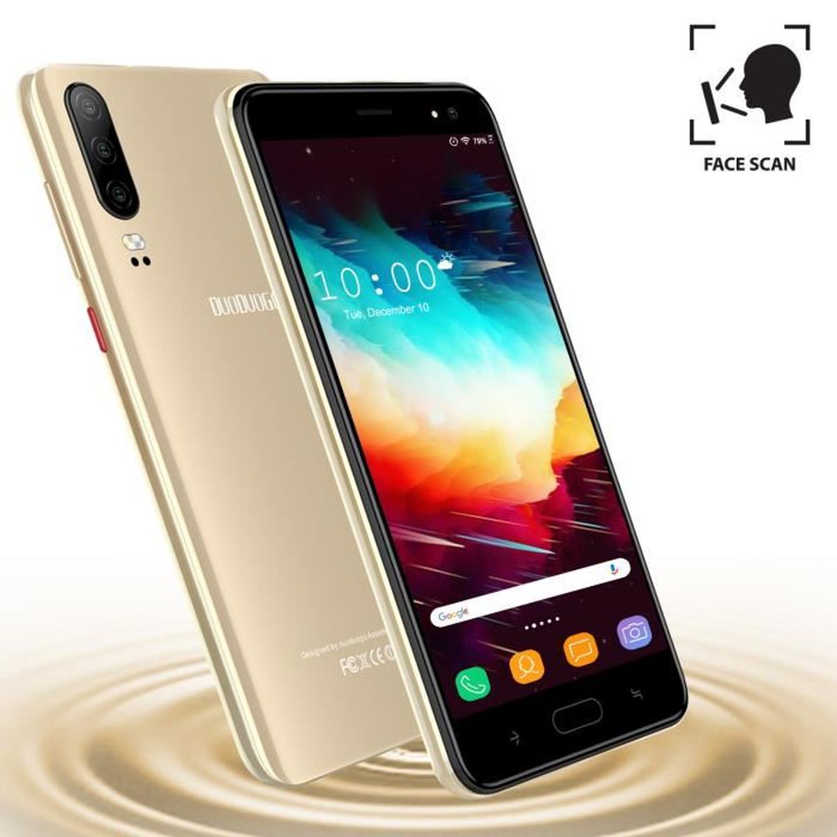 Téléphone Portable Pas Cher sans Forfait 4G DUODUOGO J5+ 202016Go+1Go