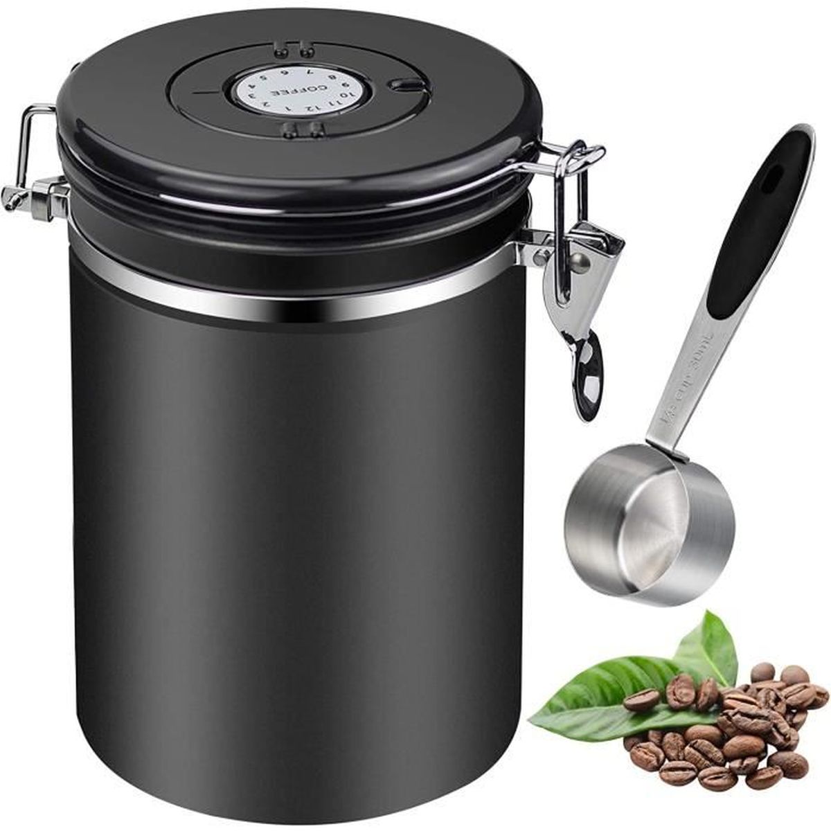 Boîte Airscape En Acier Inoxydable Rouge Pour Conserver Café Et Arômes, Modèle AS2804