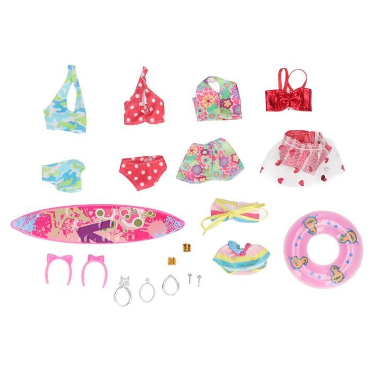 WanderGo Maillot De Bain Poupée 4 Pièces - Ensemble Natation Coloré Avec Bouée, Lunettes Et Chaussures Pour Poupées 35-43 Cm Kit été Poupée WanderGo Maillot De Bain Poupée 4 Pièces - Ensemble Natation Coloré Avec Bouée, Lunettes Et Chaussures Pour Poupées 35-43 Cm Kit été Poupée