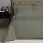 SALOME PRESTIGE Housse de Couette unie Percale de Coton 80 fils - 240x260 - taupe - Salomé Prestige