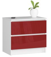 Table De Chevet Pour Enfant - 80 X 54 X 90 Cm - Avec 4 Tiroirs Commode De Chambre Mdf Agglomere Blanc