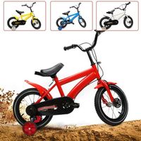 Vélo de 14 pouces pour enfant, unisexe, pour fille, pour garçon, fille avec roues de stabilisation, roue auxiliaire