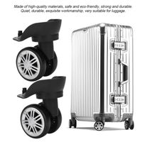 Roue de valise noire, grande roue à double rangée, résistant à la pression écologique tout à fait pour valise extérieure-GUA