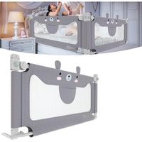 YUENFONG Barrière de lit de 150 cm - Pour lit d'enfant - Portable avec hauteur réglable - Barrière de lit pour bébé