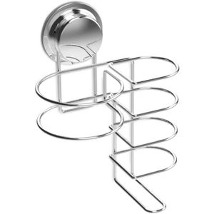 Noir Homyl Porte S/èche Cheveux et Fer /à Lisser Support de S/èche-Cheveux Mural en Aluminium Vintage Avec Forme de Ressort en Spirale Argent