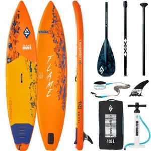 STAND UP PADDLE Aquatone Pack Paddle Gonflable Flame 12.6 - kit co