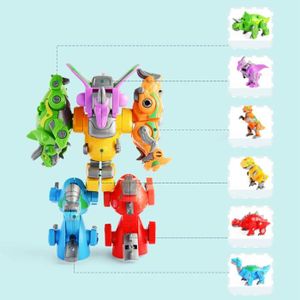 ROBOT - ANIMAL ANIMÉ Ensemble de jouets de Transformation de dinosaure 