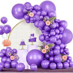 Arche Ballon Violet, Ballons Anniversaire Violet Argent Blanc, Arche De Ballon  Anniversaire Violet Pour Decoration Anniversai[u191] - Cdiscount Maison