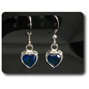 Boucles D'oreilles Clous Anciennes Plaqué Or - Serties De Saphirs Bleus, Style Vintage