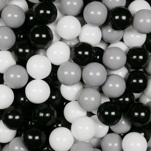 PISCINE À BALLES Mimii - Balles de piscine sèches 100 pièces - blanc, noir, gris