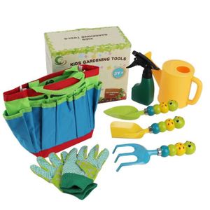 zyh Quatre Ensembles doutils de Jardinage pour Enfants Pelle en m/étal pour Enfants,Petite Fourchette de Jardin,Jouets pour Tout-Petits,Outils de Jardinage de Jardin,Plantation de Sol