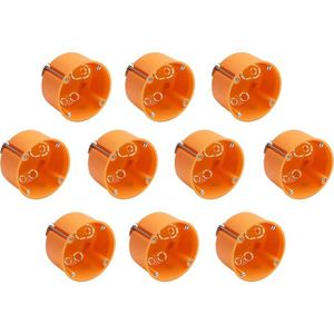 BOÎTIER D'ENCASTREMENT Boîtiers D encastrement Électriques - Cavity Wall Socket Deep Flush-mount Pack Of 10 Orange 7464120