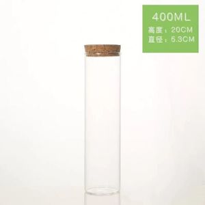 Tube à essai en verre transparent 10ml avec bouchon liège