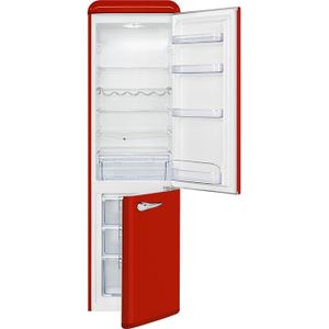 RÉFRIGÉRATEUR CLASSIQUE Réfrigérateur et congélateur retro 250L rouge KGR 