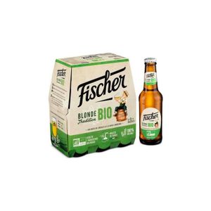 BIERE Fischer Bière blonde BIO 6% 6 x 25 cl 6%vol.