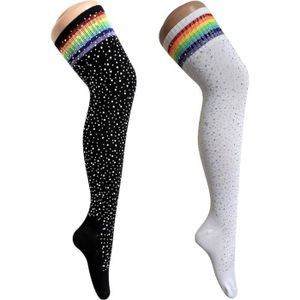 CHAUSSETTES 2 Pack Chaussettes Triple Rayures Chaussettes Cuis