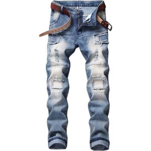 JEANS Jeans Homme Regular Fit Fashion Dechire Patch Pant