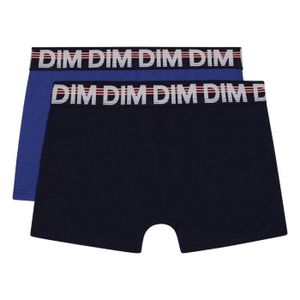 BOXER - SHORTY Lot de 2 Boxers Garçon Coton Stretch EcoDim Classic - DIM/0BVC/LOT2G/BLOUTBLNAVY/16