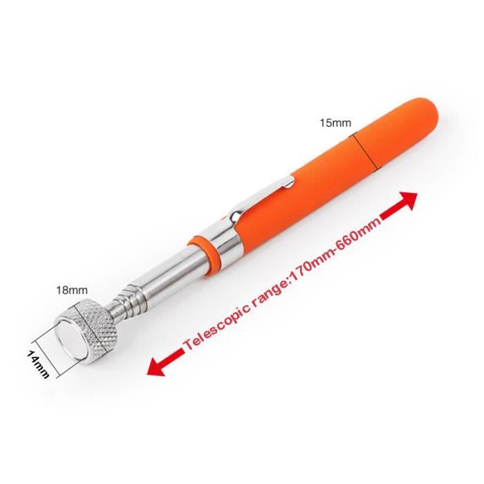 Acheter PDTO 2x 30 pouces outil de tige de ramassage télescopique  magnétique 20lb bâton d'extension de pince magnétique