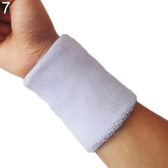 Lot De 8 Bandes De Sport Anti-transpiration Pour Poignets – Homme & Femme – Noires, Coton
