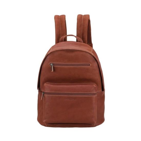 Sac à Dos Arthur & Aston En Cuir Cognac - Réf. 64649 B - Dimensions 32x23x13 Cm - Neuf Avec étiquettes