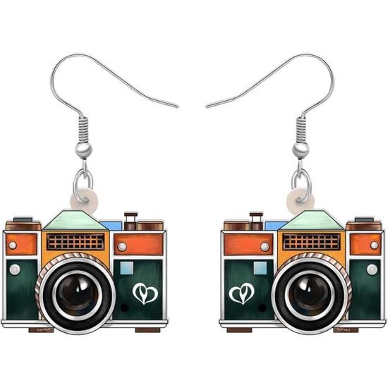 3 Paires De Boucles D'oreilles Cassettes Acrylique Fluo – Style Années 80/90, Pour Fêtes Et Festivals