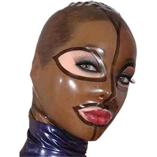 Cagoule En Latex Naturel Pour Adultes - Masque Intégral Avec Fermeture Éclair Au Dos - Pour Costumes, Fêtes, Cosplay, Halloween - 2