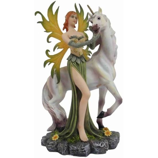 Statuette Figurine Fée Verte - OxcmoBijoux - Neuve