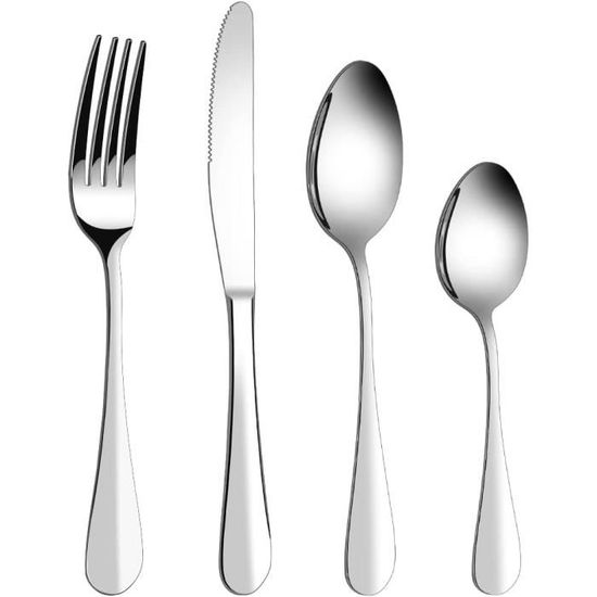 Vaisselle Et Couverts Menagere 24 Pieces Inox - Comparer Les Prix Avec Par Kelkoo - Publicité