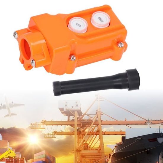 Interrupteur De Commande Pour Grue/palan - 2 Boutons + Arrêt D'urgence - Plastique ABS, 5A/500V