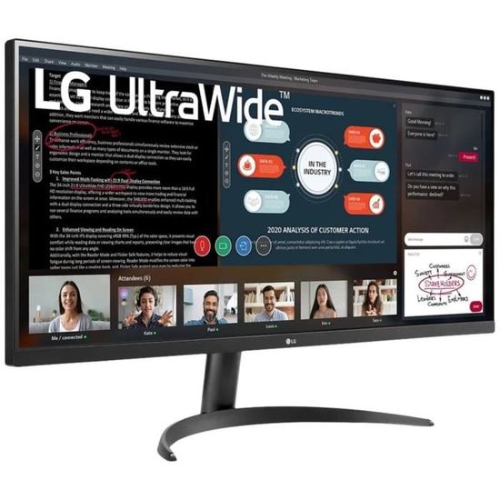 Ecran PC UltraWide - LG - 34WP500 - 34" UWFHD - Dalle IPS - 5 ms - 75 Hz - 2 x HDMI - AMD FreeSync